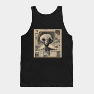 Alien News Paper Tank Top